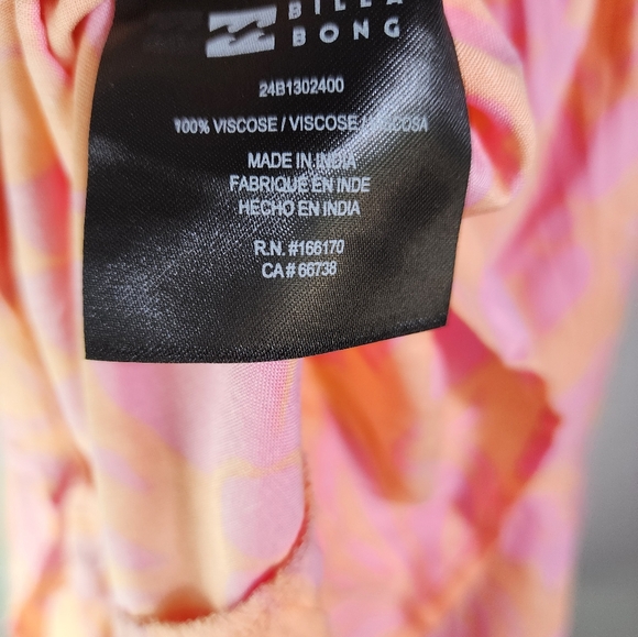 Billabong Sunny Daze Pink Floral Print Mini Dress Size XS - Picture 8 of 9